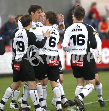 Fussball Regionalliga. WAC/St.Andrae gegen TSV Hartberg.  Torjubel (St.Andrae). St. Andrae, am 25.4.2008.
Copyright Kuess

---
pressefotos, pressefotografie, kuess, qs, qspictures, sport, bild, bilder, bilddatenbank