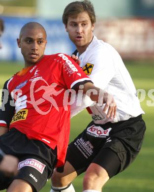 Fussball Regionalliga. WAC/St.Andrae gegen TSV Hartberg.  Christoph Knaller (St.Andrae), Marcelo Da Silva (Hartberg). St. Andrae, am 25.4.2008.
Copyright Kuess

---
pressefotos, pressefotografie, kuess, qs, qspictures, sport, bild, bilder, bilddatenbank