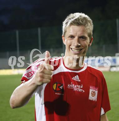 Fussball Red Zac Bundesliga. FC Kaernten gegen Trenkwalder SKS. Jubel FCK. Torschuetze Thomas Hinum (FCK). Klagenfurt, am 29.4.2008.
Copyright Kuess

---
pressefotos, pressefotografie, kuess, qs, qspictures, sport, bild, bilder, bilddatenbank