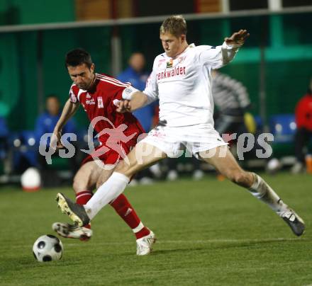 Fussball Red Zac Bundesliga. FC Kaernten gegen Trenkwalder SKS. Nenad Bjelica (FCK), Markus Hanikel (trenkwalder). Klagenfurt, am 29.4.2008.
Copyright Kuess

---
pressefotos, pressefotografie, kuess, qs, qspictures, sport, bild, bilder, bilddatenbank