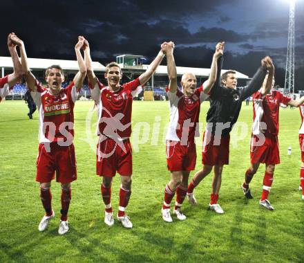 Fussball Red Zac Bundesliga. FC Kaernten gegen Trenkwalder SKS. Jubel FCK. Klagenfurt, am 29.4.2008.
Copyright Kuess

---
pressefotos, pressefotografie, kuess, qs, qspictures, sport, bild, bilder, bilddatenbank