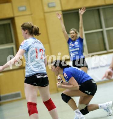 Volleyball. Bundesliiga. ATSC Sparkasse Wildcats gegen Post SV Wien .KAADEN Elena, KRENC Paty, SUMPER Sigrid (Wildcats)
Wien, 30.4.2008.
Copyright Kuess

---
pressefotos, pressefotografie, kuess, qs, qspictures, sport, bild, bilder, bilddatenbank