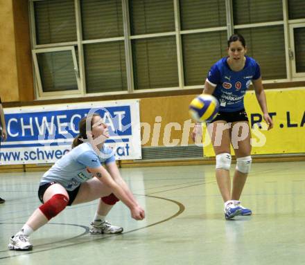 Volleyball. Bundesliiga. ATSC Sparkasse Wildcats gegen Post SV Wien. KAADEN Elena, Kerstin Pichler (Wildcats)
Wien, 30.4.2008.
Copyright Kuess

---
pressefotos, pressefotografie, kuess, qs, qspictures, sport, bild, bilder, bilddatenbank