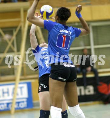 Volleyball. Bundesliiga. ATSC Sparkasse Wildcats gegen Post SV Wien.  PRAEPROST Maja, HOLNESS "Tasha" Sherline (Wildcats)
Wien, 30.4.2008.
Copyright Kuess

---
pressefotos, pressefotografie, kuess, qs, qspictures, sport, bild, bilder, bilddatenbank