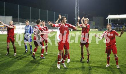 Fussball Red Zac Bundesliga. FC Kaernten gegen DSV Leoben. Jubel FCK. Klagenfurt, am 2.5.2008.
Copyright Kuess

---
pressefotos, pressefotografie, kuess, qs, qspictures, sport, bild, bilder, bilddatenbank