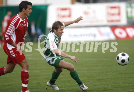 Fussball Red Zac Bundesliga. FC Kaernten gegen DSV Leoben. Haris Bukva (FCK), Manfred Mandl (Leoben). Klagenfurt, am 2.5.2008.
Copyright Kuess

---
pressefotos, pressefotografie, kuess, qs, qspictures, sport, bild, bilder, bilddatenbank