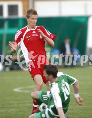 Fussball Red Zac Bundesliga. FC Kaernten gegen DSV Leoben. Thomas Hinum (FCK), Igor Sekic (Leoben). Klagenfurt, am 2.5.2008.
Copyright Kuess

---
pressefotos, pressefotografie, kuess, qs, qspictures, sport, bild, bilder, bilddatenbank