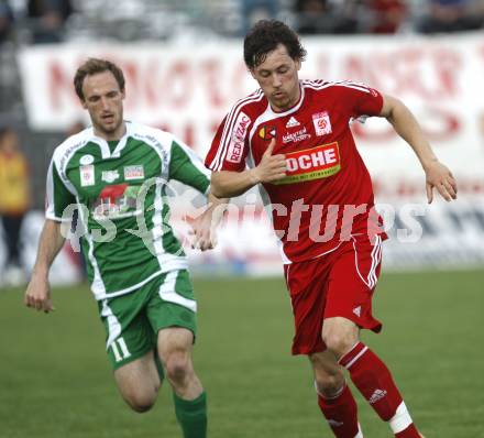 Fussball Red Zac Bundesliga. FC Kaernten gegen DSV Leoben. HMatthias Sereinig (FCK), Arno Kozelsky (Leoben). Klagenfurt, am 2.5.2008.
Copyright Kuess

---
pressefotos, pressefotografie, kuess, qs, qspictures, sport, bild, bilder, bilddatenbank