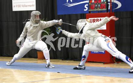 Fechten. Degen, Florett, Saebel. Weltcupturnier Finale. Jacobsen (USA), Perrus (FRA). Klagenfurt, am 4.5.2008
Copyright Kuess

---
pressefotos, pressefotografie, kuess, qs, qspictures, sport, bild, bilder, bilddatenbank