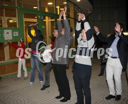 Volleyball. Bundesliiga. ATSC Sparkasse Wildcats gegen Post SV Wien.Fans (Wildcats) Wien, 30.4.2008.
Copyright Kuess

---
pressefotos, pressefotografie, kuess, qs, qspictures, sport, bild, bilder, bilddatenbank