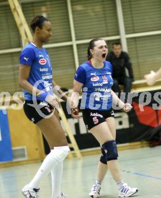 Volleyball. Bundesliiga. ATSC Sparkasse Wildcats gegen Post SV Wien. HOLNESS "Tasha" Sherline, PRAEPROST Maja (Wildcats)
Wien, 30.4.2008.
Copyright Kuess

---
pressefotos, pressefotografie, kuess, qs, qspictures, sport, bild, bilder, bilddatenbank