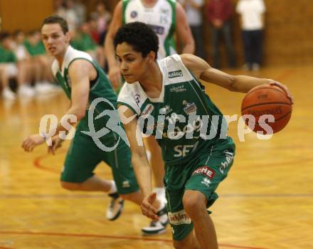 Basketball Kaerntner Liga. Posojilnica KOS gegen Woerthersee Piraten. Samuel Bachlechner (Piraten). Klagenfurt, 8.5.2008.
Copyright Kuess

---
pressefotos, pressefotografie, kuess, qs, qspictures, sport, bild, bilder, bilddatenbank