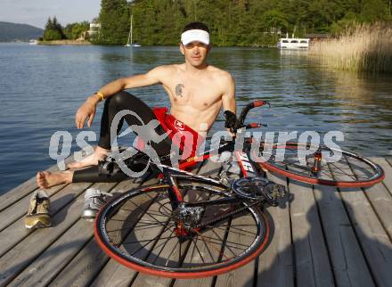 Triathlon. Schwimmen, Radfahren, Laufen. Gernot Seidl. Klagenfurt, am 12.5.2008.
Copyright Kuess

---
pressefotos, pressefotografie, kuess, qs, qspictures, sport, bild, bilder, bilddatenbank