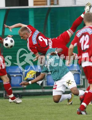 Fussball Red Zac Bundesliga. FC Kaernten gegen SC/ESV Parndorf. Ulrich Winkler (FCK), Alves Jailson Severiano (Parndorf). Klagenfurt, am 16.5.2008.
Copyright Kuess

---
pressefotos, pressefotografie, kuess, qs, qspictures, sport, bild, bilder, bilddatenbank