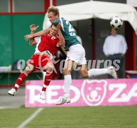 Fussball Red Zac Bundesliga. FC Kaernten gegen SC/ESV Parndorf. Haris Bukva (FCK), Patrick Kasuba (Parndorf). Klagenfurt, am 16.5.2008.
Copyright Kuess

---
pressefotos, pressefotografie, kuess, qs, qspictures, sport, bild, bilder, bilddatenbank