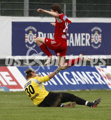 Fussball Red Zac Bundesliga. FC Kaernten gegen SC/ESV Parndorf. Michal Kordula (FCK), Albin Kajtezovic (Parndorf). Klagenfurt, am 16.5.2008.
Copyright Kuess

---
pressefotos, pressefotografie, kuess, qs, qspictures, sport, bild, bilder, bilddatenbank