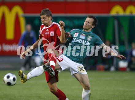 Fussball Red Zac Bundesliga. FC Kaernten gegen SC/ESV Parndorf. Guido Burgstaller (FCK), Richard Stern (Parndorf). Klagenfurt, am 16.5.2008.
Copyright Kuess

---
pressefotos, pressefotografie, kuess, qs, qspictures, sport, bild, bilder, bilddatenbank