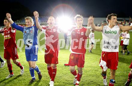 Fussball Red Zac Bundesliga. FC Kaernten gegen SC/ESV Parndorf. Jubel (FCK), Lichtschimmer. Klagenfurt, am 16.5.2008.
Copyright Kuess

---
pressefotos, pressefotografie, kuess, qs, qspictures, sport, bild, bilder, bilddatenbank