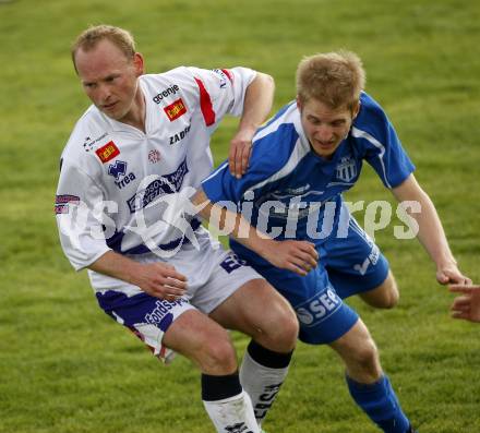 Fussball Reginalliga. SAK gegen Gmunden. Simon Sadjak (SAK), Markus Lexl (G). Klagenfurt, 21.5.2008.
Copyright Kuess

---
pressefotos, pressefotografie, kuess, qs, qspictures, sport, bild, bilder, bilddatenbank