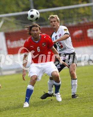 Fussball. Europameisterschaft. Testspiel Euro 2008 -Team Tschechien gegen Kaernten 2008-Team WAC/St. Andrae. Christian Weber (WAC/St. Andrae), Marek Jankulovski (Tschechien). Bad Kleinkirchheim, am 24.5.2008.
Copyright Kuess

---
pressefotos, pressefotografie, kuess, qs, qspictures, sport, bild, bilder, bilddatenbank