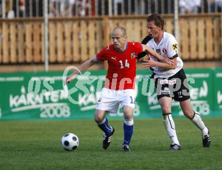 Fussball. Europameisterschaft. Testspiel Euro 2008 -Team Tschechien gegen Kaernten 2008-Team WAC/St. Andrae. Gernot Messner (WAC/St. Andrae), David Jarolim (Tschechien). Bad Kleinkirchheim, am 24.5.2008.
Copyright Kuess

---
pressefotos, pressefotografie, kuess, qs, qspictures, sport, bild, bilder, bilddatenbank