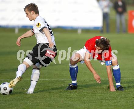 Fussball. Europameisterschaft. Testspiel Euro 2008 -Team Tschechien gegen Kaernten 2008-Team WAC/St. Andrae. Rok Roj (WAC/St. Andrae), Zdenek Grygera (Tschechien). Bad Kleinkirchheim, am 24.5.2008.
Copyright Kuess

---
pressefotos, pressefotografie, kuess, qs, qspictures, sport, bild, bilder, bilddatenbank