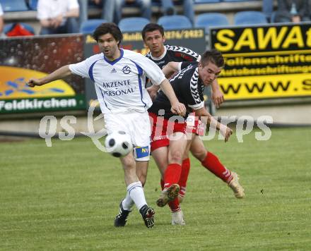 Fussball. OEFB Cupfinale. SV Feldkirchen gegen SV Horn. Aurton Miloti, Mathias Regal (Feldkirchen), Gilbert Prilasnig (Horn). Feldkirchen, am 26.5.2008.
Copyright Kuess

---
pressefotos, pressefotografie, kuess, qs, qspictures, sport, bild, bilder, bilddatenbank