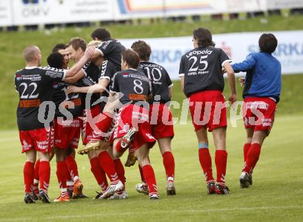 Fussball. OEFB Cupfinale. SV Feldkirchen gegen SV Horn. Torjubel. Feldkirchen, am 26.5.2008.
Copyright Kuess

---
pressefotos, pressefotografie, kuess, qs, qspictures, sport, bild, bilder, bilddatenbank