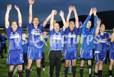 Fussball. Kaerntner Liga. FC Fire Fox St. Veit. Meisterfeier. Jubel. Daniel Barrazutti, Stefan Dollinger . St. Veit, am 30.5.2008.
Foto: Kuess 
---
pressefotos, pressefotografie, kuess, qs, qspictures, sport, bild, bilder, bilddatenbank