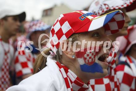 Fussball Europameisterschaft. EURO 2008. Deutschland Kroatien. Kroatischer Fan. Klagenfurt, am 12.6.2008.
Foto: Kuess
---
pressefotos, pressefotografie, kuess, qs, qspictures, sport, bild, bilder, bilddatenbank