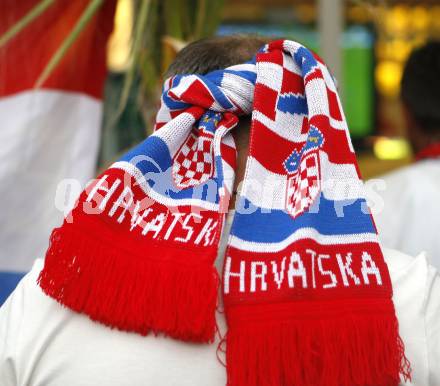 Fussball Europameisterschaft. EURO 2008. Deutschland Kroatien. Kroatischer Fan. Klagenfurt, am 12.6.2008.
Foto: Kuess
---
pressefotos, pressefotografie, kuess, qs, qspictures, sport, bild, bilder, bilddatenbank