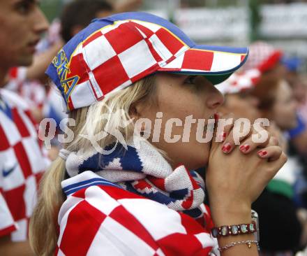 Fussball Europameisterschaft. EURO 2008. Deutschland Kroatien. Kroatischer Fan. Klagenfurt, am 12.6.2008.
Foto: Kuess
---
pressefotos, pressefotografie, kuess, qs, qspictures, sport, bild, bilder, bilddatenbank