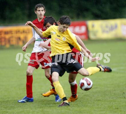 Fussball U16. KAC gegen SV Spittal/Drau. Philipp Glanzer (KAC), Paul Jury (Spittal). Klagenfurt, am 14.6.2008.
Foto: Kuess 
---
pressefotos, pressefotografie, kuess, qs, qspictures, sport, bild, bilder, bilddatenbank