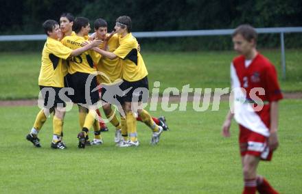 Fussball U16. KAC gegen SV Spittal/Drau. Torjubel (Spittal). Klagenfurt, am 14.6.2008.
Foto: Kuess 
---
pressefotos, pressefotografie, kuess, qs, qspictures, sport, bild, bilder, bilddatenbank