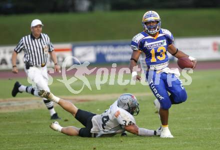 American Football. Austrian Bowl. Finale. Turek Graz Giants gegen Swarco Raiders Tirol. Chris Gunn (Giants), James Ellingson (Raiders).Wolfsberg, 27.6.2008.
Copyright: Kuess
Copyright Kuess

---
pressefotos, pressefotografie, kuess, qs, qspictures, sport, bild, bilder, bilddatenbank