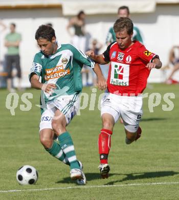 Fussball. Testspiel. WAC/St. Andrae gegen SK Rapid Wien. Gernot Rainer (WAC/St.Andrae), Branko Boskovic (Rapid). St. Andrae, 29.6.2008.
Copyright: Kuess


---
pressefotos, pressefotografie, kuess, qs, qspictures, sport, bild, bilder, bilddatenbank