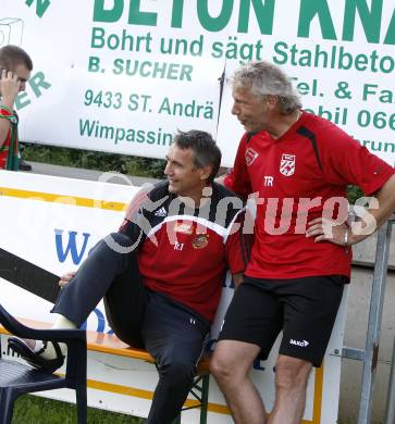 Fussball. Testspiel. WAC/St. Andrae gegen SK Rapid Wien. Trainer Peter Hrstic (WAC/St.Andrae), Trainer Peter Pacult (Rapid). St. Andrae, 29.6.2008.
Copyright: Kuess


---
pressefotos, pressefotografie, kuess, qs, qspictures, sport, bild, bilder, bilddatenbank