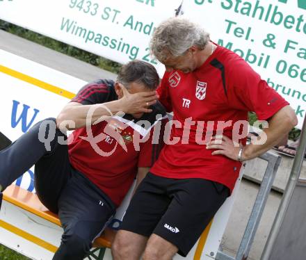 Fussball. Testspiel. WAC/St. Andrae gegen SK Rapid Wien. Trainer Peter Hrstic (WAC/St.Andrae), Trainer Peter Pacult (Rapid). St. Andrae, 29.6.2008.
Copyright: Kuess


---
pressefotos, pressefotografie, kuess, qs, qspictures, sport, bild, bilder, bilddatenbank