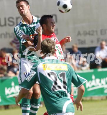 Fussball. Testspiel. WAC/St. Andrae gegen SK Rapid Wien. Hannes Jochum (WAC/St.Andrae), Stefan Maierhofer (Rapid). St. Andrae, 29.6.2008.
Copyright: Kuess


---
pressefotos, pressefotografie, kuess, qs, qspictures, sport, bild, bilder, bilddatenbank