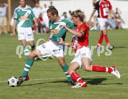 Fussball. Testspiel. WAC/St. Andrae gegen SK Rapid Wien. Christoph Huebel (WAC/St.Andrae), Georg Harding (Rapid). St. Andrae, 29.6.2008.
Copyright: Kuess


---
pressefotos, pressefotografie, kuess, qs, qspictures, sport, bild, bilder, bilddatenbank