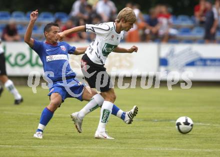 Fussball Testspiel. SK Austria Kaernten gegen Steaua Bukarest. Manuel Weber (Kaernten), (Bukarest). Feldkirchen, am 2.7.2008.
Copyright: Kuess


---
pressefotos, pressefotografie, kuess, qs, qspictures, sport, bild, bilder, bilddatenbank