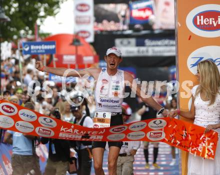 Ironman Austria. Schwimmen, Radfahren, Laufen. Hannes Hempel (AUT). Klagenfurt, am 13.7.2008.
Copyright Kuess

---
pressefotos, pressefotografie, kuess, qs, qspictures, sport, bild, bilder, bilddatenbank