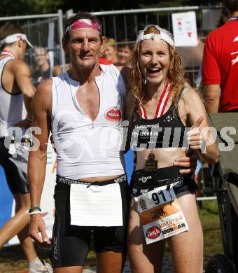 Ironman Austria. Schwimmen, Radfahren, Laufen. Marlies Penker, Guenther Mirnig. Klagenfurt, am 13.7.2008.
Copyright Kuess

---
pressefotos, pressefotografie, kuess, qs, qspictures, sport, bild, bilder, bilddatenbank