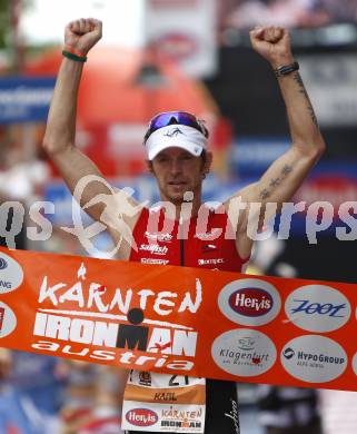 Ironman Austria. Schwimmen, Radfahren, Laufen. Karl Prungraber (AUT). Klagenfurt, am 13.7.2008.
Copyright Kuess

---
pressefotos, pressefotografie, kuess, qs, qspictures, sport, bild, bilder, bilddatenbank