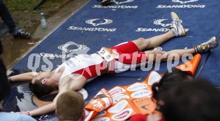 Ironman Austria. Schwimmen, Radfahren, Laufen. Benjamin Rossmann (D). Klagenfurt, am 13.7.2008.
Copyright Kuess

---
pressefotos, pressefotografie, kuess, qs, qspictures, sport, bild, bilder, bilddatenbank