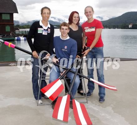 Rudern. Michaela Taupe-Traer, Simone Berg, Christine Schoenthaler,  Florian Berg. Klagenfurt, am 14.7.2008
Foto: Kuess
---
pressefotos, pressefotografie, kuess, qs, qspictures, sport, bild, bilder, bilddatenbank