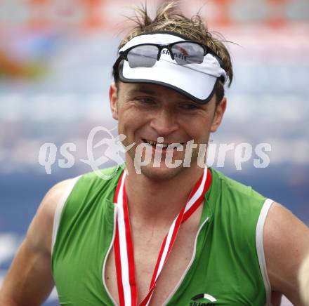 Ironman Austria. Schwimmen, Radfahren, Laufen. Peter Schoissengeier (AUT). Klagenfurt, am 13.7.2008.
Copyright Kuess

---
pressefotos, pressefotografie, kuess, qs, qspictures, sport, bild, bilder, bilddatenbank