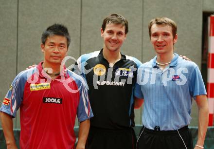 Tischtennis.  Chen Weixing, Timo Boll, Werner Schlager. Faak, 18.7.2008.
Copyright Kuess

---
pressefotos, pressefotografie, kuess, qs, qspictures, sport, bild, bilder, bilddatenbank