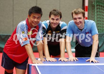 Tischtennis.  Chen Weixing, Timo Boll, Werner Schlager. Faak, 18.7.2008.
Copyright Kuess

---
pressefotos, pressefotografie, kuess, qs, qspictures, sport, bild, bilder, bilddatenbank