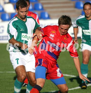 Fussball. Testspiel. SAK gegen Olimpia Ljubljana. Grega Triplat (SAK), Rok Cirar (Ljubljana). Klagenfurt, 19.7.2008
Copyright Kuess

---
pressefotos, pressefotografie, kuess, qs, qspictures, sport, bild, bilder, bilddatenbank